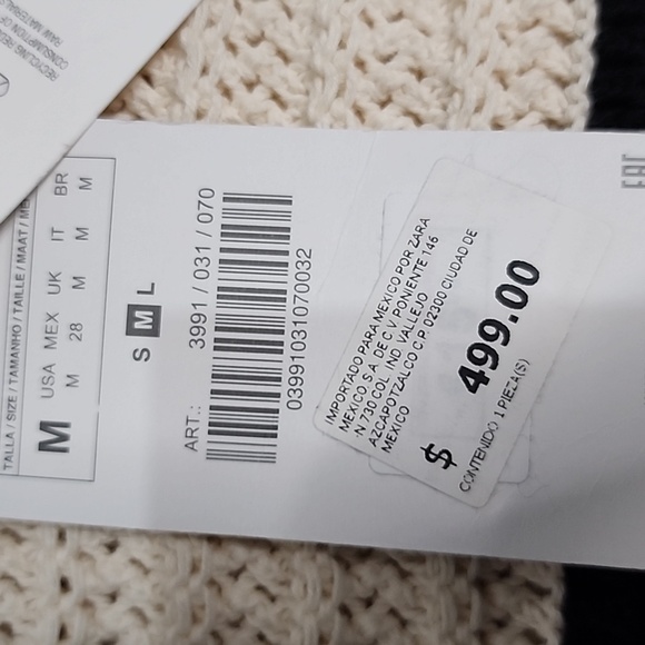 Zara crochet cropped top size M - Picture 6 of 9